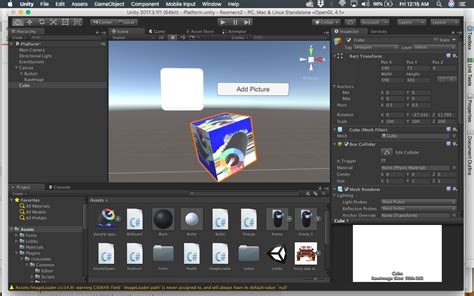 C Using Unity Editor How Do I Upload A File From My Computer And Have It Appear On A 3d