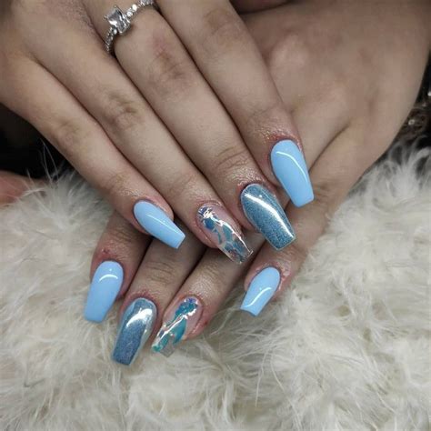 Bet Ubend Babyblaue Acryln Gel Mit Glitzer Sarg Niedlichen