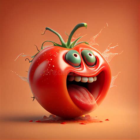 Funny Face Tomato Stock Illustration Illustration Of Cartoon 272429097