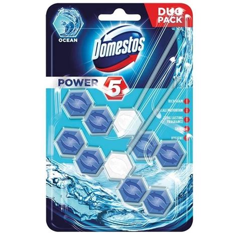 Domestos Power 5 Toilet Rim Block Ocean Billig