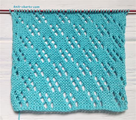 Free Knitting Patterns Diagonal Stitch Knitting Pattern