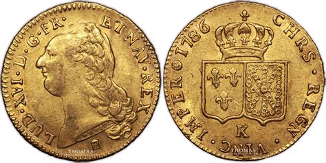 Coin France Louis XVI Gold Double Louis D Or 1786 K EF AU EF AU