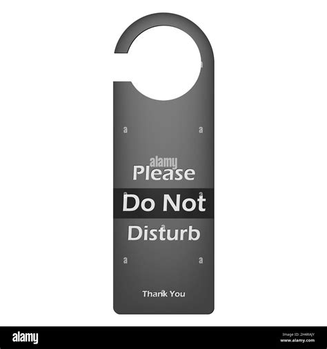 Please Do Not Disturb Door Hanger Sign Isolated On White Background