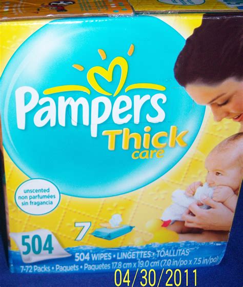 504 ct. Pampers thick care wipes box