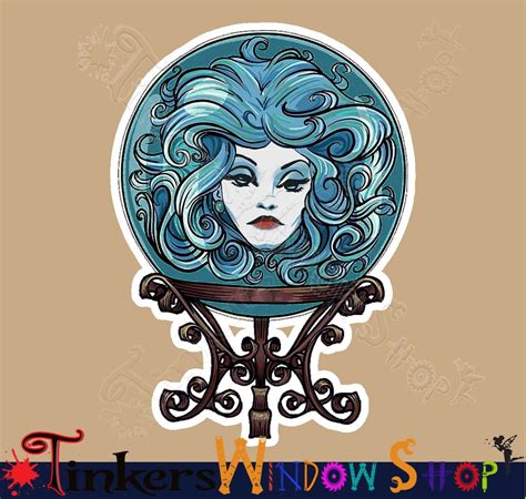 The Haunted Mansion Madame Leota Crystal Ball or Tombstone Magnet for D ...