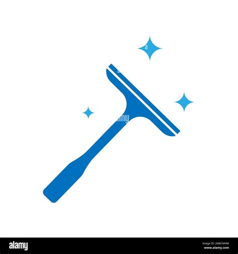 Wiper Squeegee Vector Illustration Cleaning Logo Design Stock Vector