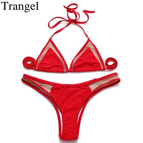 Trangel Br Silien Bikini Femmes Push Up Maillot De Bain Mesh Maillots