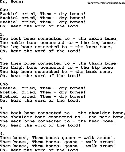 Dry Bones Apostolic And Pentecostal Hymns And Songs Lyrics And PDF