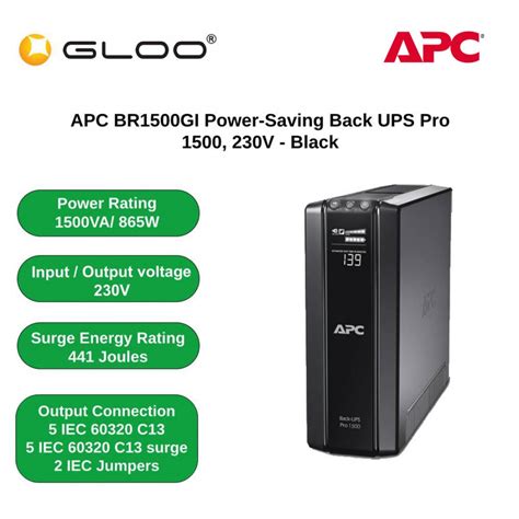 APC Power Saving Back UPS Pro 1500 230V BR1500GI Black