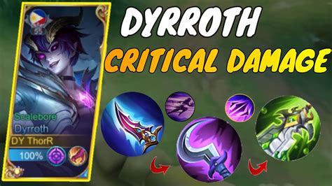 Dyrroth Critical Damage Best Build Dyrroth 2023 Mlbb Youtube