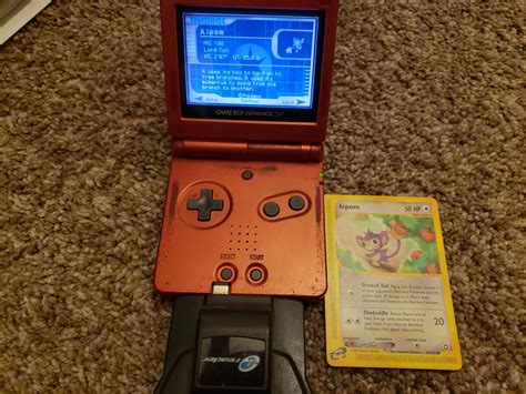 Messing around with the old e reader Pokemon cards : GameboyAdvance