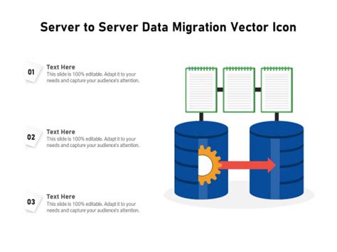 Server To Server Data Migration Vector Icon Ppt Powerpoint Presentation File Example