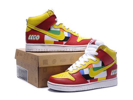 Multicolored Nike Lego Toy Dunks High Tops Cheap For Sale | Rainbow ...