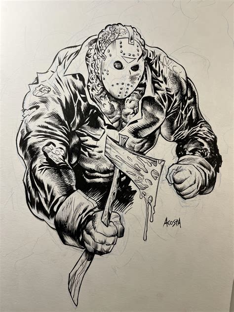 Here is my Jason fan art. : r/fridaythe13th