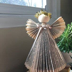 Custom Repurposed Book Angel Made From A Book Supplied By The Customer