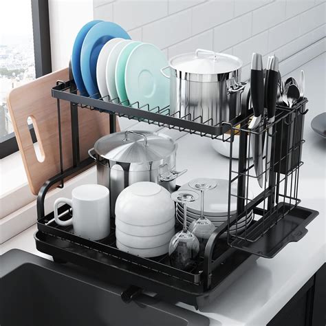 Kitsure Dish Drying Rack Multifunctional Dish Rack Rustproof Kitchen