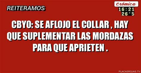 Cbyo Se Aflojo El Collar Hay Que Suplementar Las Mordazas Para Que