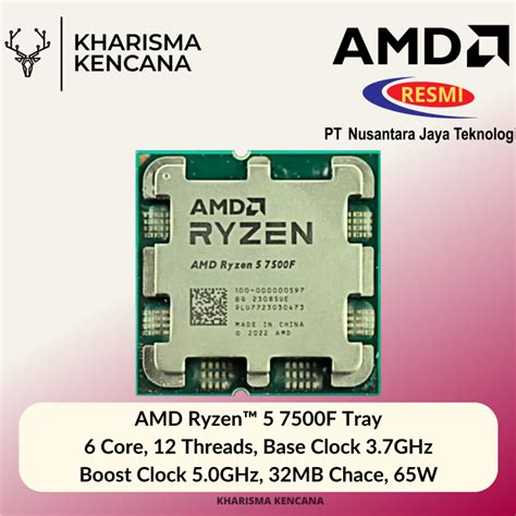 PROCESSOR » AMD RYZEN 5 7500F AM5 PROCESSOR + Wraith Stealth Cooler Fan ...