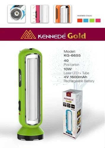 ABS 10W Kennede Gold KG 6655 Rechargeable LED Torch Cool White At Rs