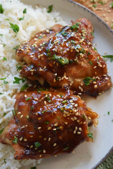 Oven Baked Teriyaki Chicken Thighs Julia S Cuisine