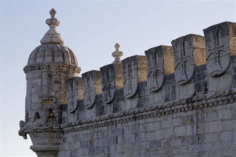 Detail of Architecture of Belem Tower Editorial Image - Image of ...