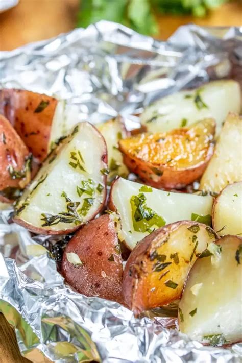 Foil Packet Garlic Potatoes Home Made Interest