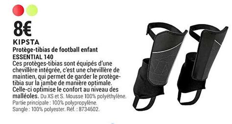 Offre Prot Ge Tibias De Football Enfant Essential Kipsta Chez Decathlon