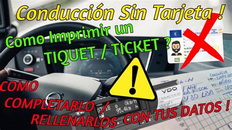 Conducci N Sin Tarjeta Como Imprimir Un Tiquet Ticket Y Como