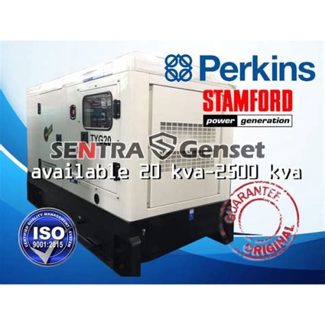 Genset Silent Perkins 20 Kva 3 Phase Certificate Original Sentra Genset