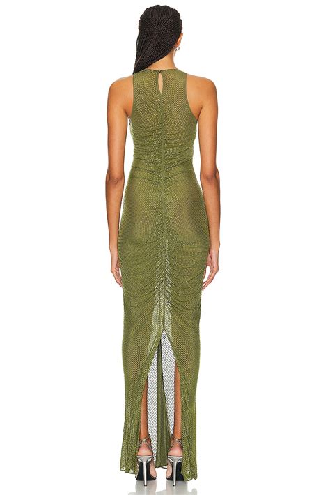 Retrofete Marsann Dress In Military Green Fwrd