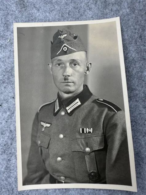 Pk Portrait Foto Wh Gf Infanterie Regiment Abzeichen Orden Scharfe