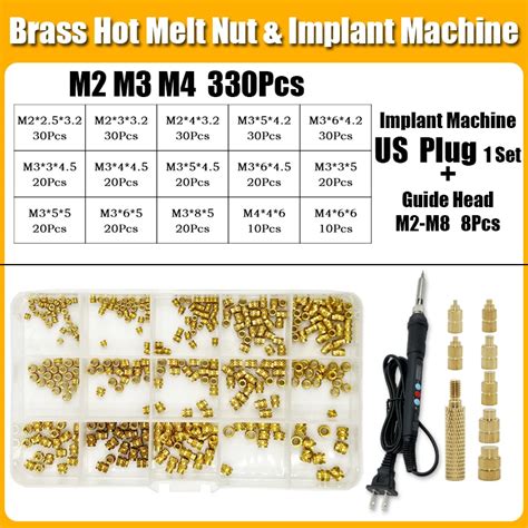Brass Hot Melt Insert Knurled Nut Implant Machine Copper Nut Thermal
