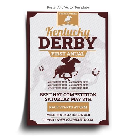 Premium Vector | Kentucky Derby Poster Template