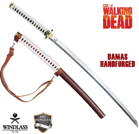 Walking Dead The Replique Sabre Katana Michonne Lame Damas Forge