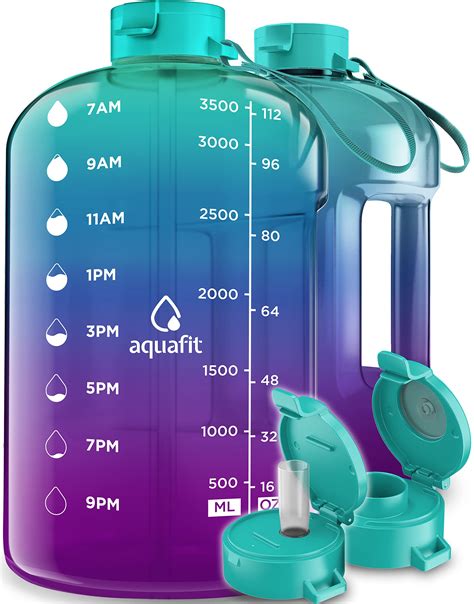 Buy Aquafit Gallon Water Bottle With Times To Drink Oz Water