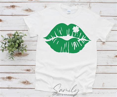 St Patricks Day Lips Kiss Svg St Patricks Shirt Svg St Etsy