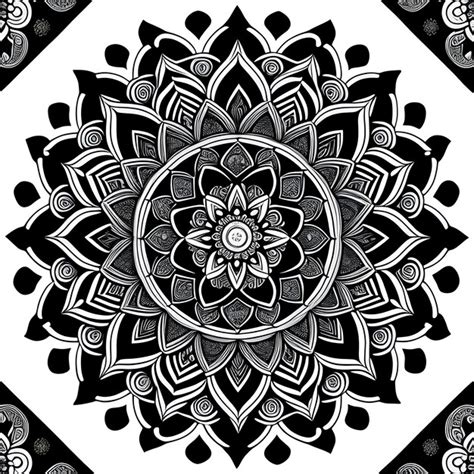 Patrón circular en forma de mandala para la decoración del tatuaje