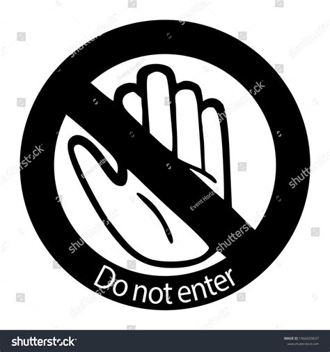 Vektor Stok Do Not Enter Sign Template Isolated Tanpa Royalti