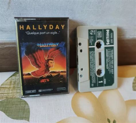 ANCIENNE CASSETTE AUDIO Vintage K7 Johnny Hallyday Quelques Part Un