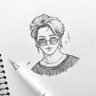 Jimin Fanart, Kpop Fanart, Kpop Drawings, Pencil Art Drawings, Art ...