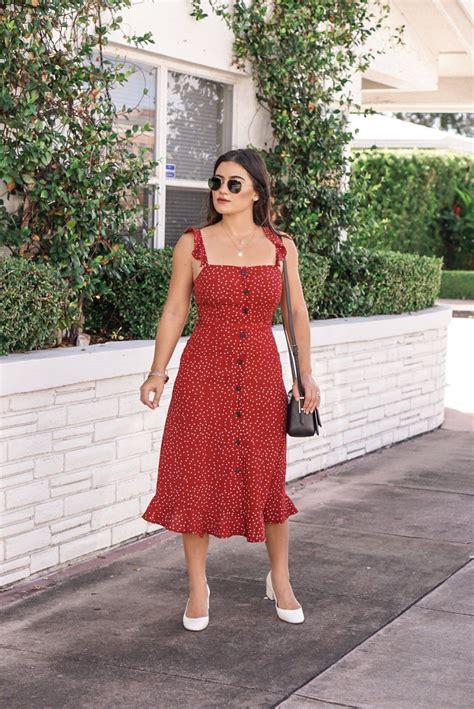 Actualizar Imagen Red Polka Dot Dress Outfit Abzlocal Mx