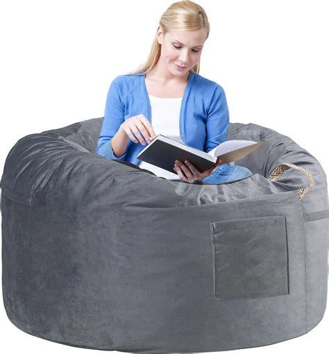 Memory Foam Filled Bean Bag Chair For Adults With Extra Removable And Machine Washable Durable