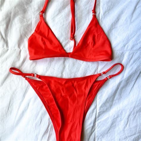 Shayla Swimwear Paloma Orange Bikini Set Only Worn Depop