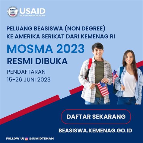 Beasiswa Kuliah 1 Semester Di Amerika Serikat MOSMA 2023 AtmaGo