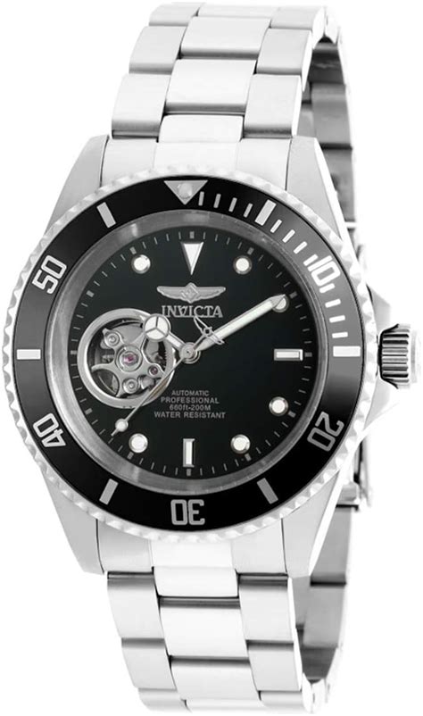 Invicta Mens Pro Diver Stainless Steel Automatic Watch Silver Toned Model 20433 Invicta