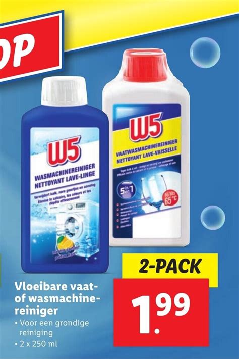 Vloeibare Vaat Of Wasmachine Reiniger 2x 250ml Aanbieding Bij Lidl