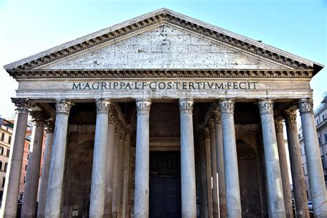 Exterior of Pantheon in Rome, Italy - Encircle Photos