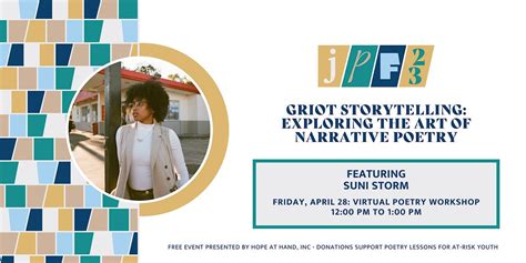 Griot Storytelling: Exploring the Art of Narrative Poetry, April 28 ...