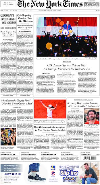 The New York Times In Print For Sunday June 11 2023 The New York Times