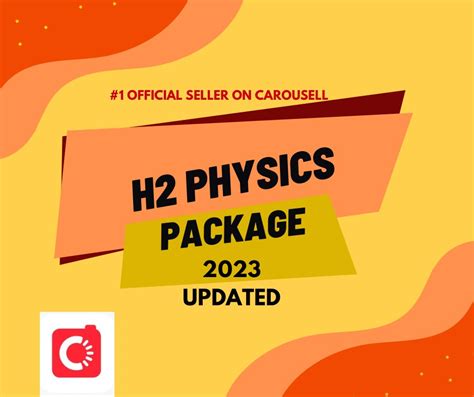 H Physics Package A Level Rjc Nyjc Hci Summary Lecture Notes